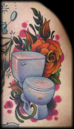 Looking for unique  Tattoos? Toilet Rose